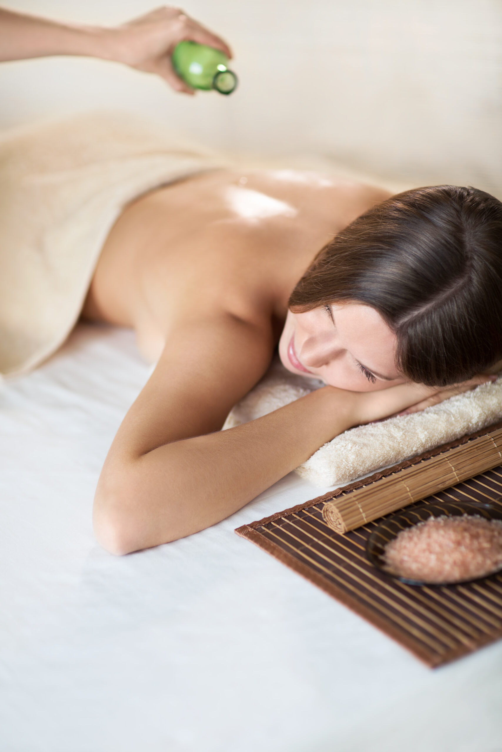 Woman resting during a spa treatment